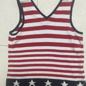 Liz Clairborne Red, White and Blue Sleevless Patriot Stop with Stars